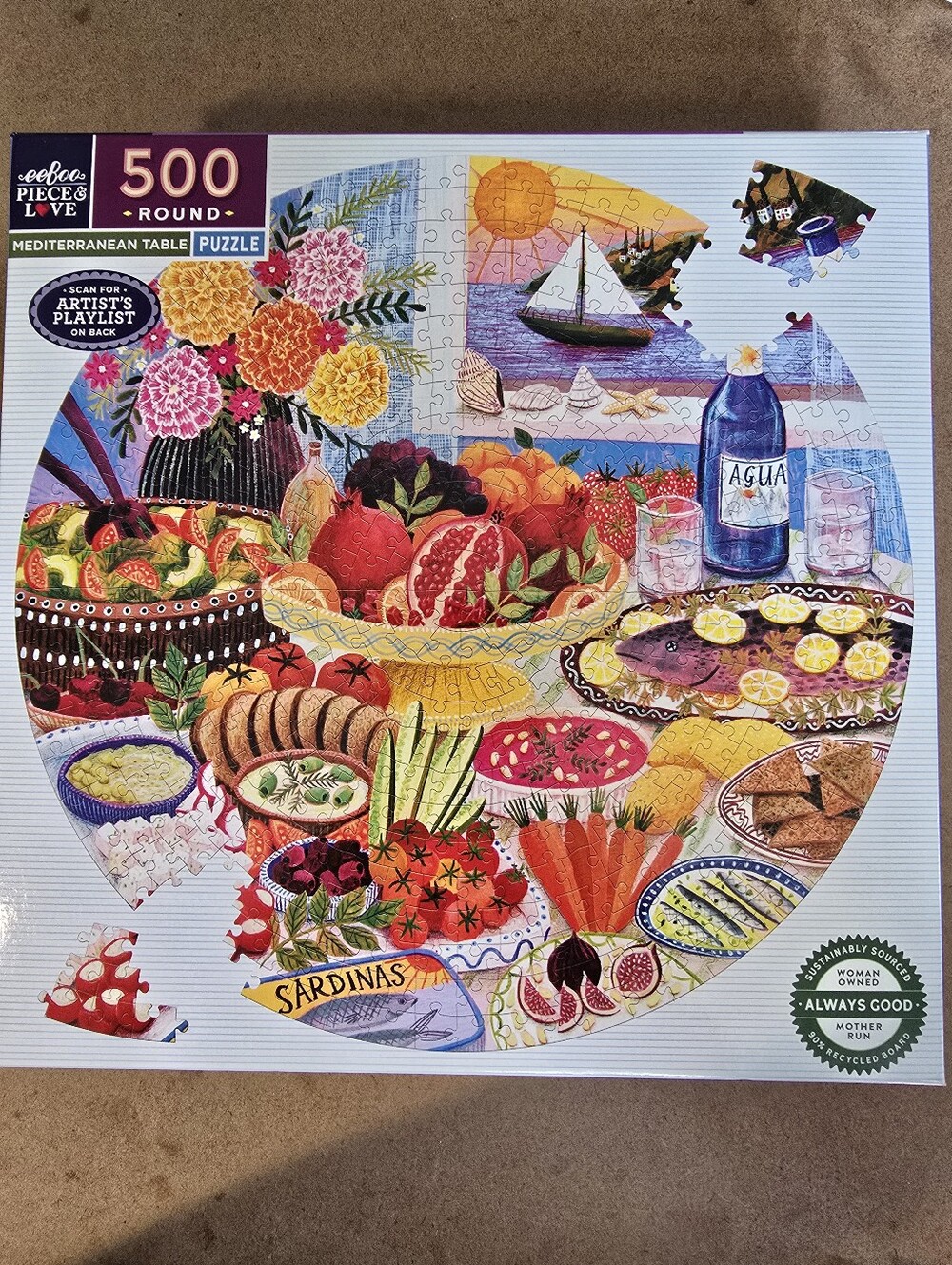 500 pieces round puzzle